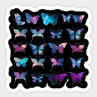 Butterfly galaxy pattern Sticker